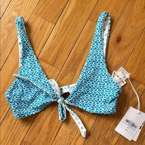 Roller Rabbit Blue Patterned Reversible Bikini